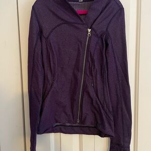 Lululemon Purple diagonal zip up